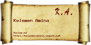 Kelemen Amina névjegykártya